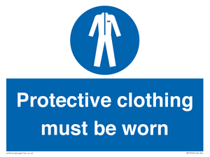 Protective clothing must be worn